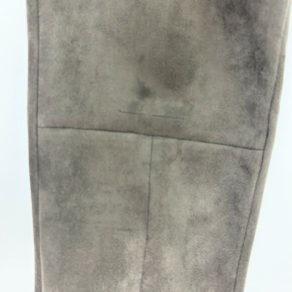Zara Basic Micro Suede Skinny Pants Leggings Taupe Brown Stretch Equestrian sz L - Picture 12 of 13